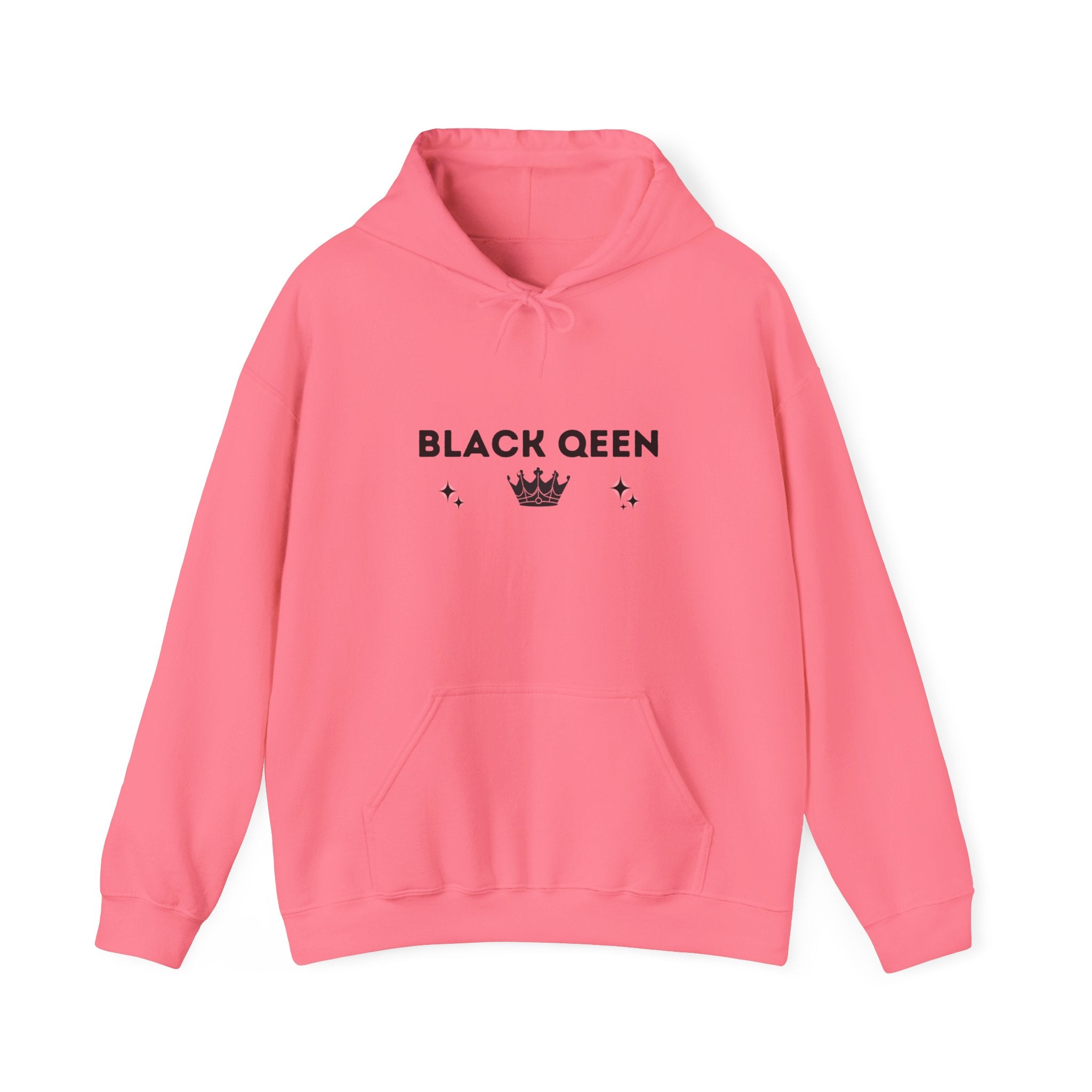Black Queen Hooded Sweatshirt - Cozy Unisex Heavy Blend for Empowerment
