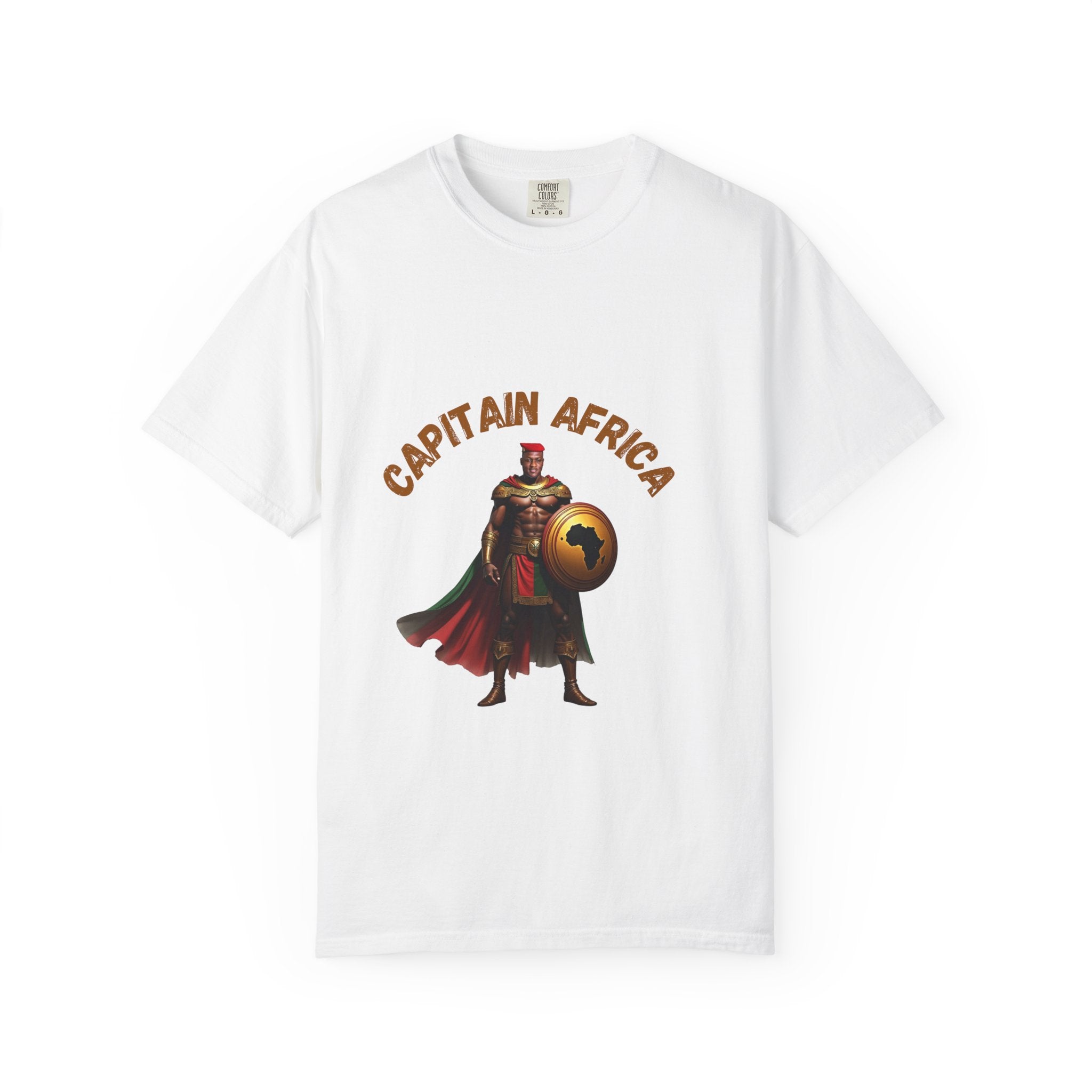 Captain Africa Unisex Garment-Dyed T-Shirt - Bold and Cultural Statement Tee