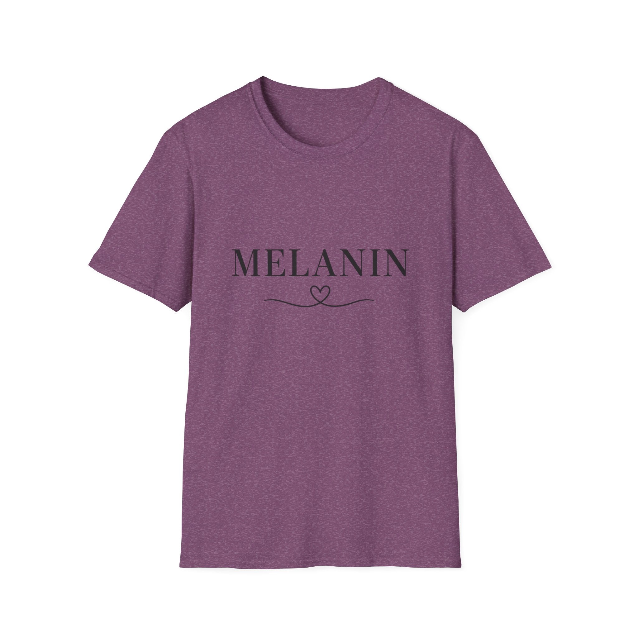 Melanin Heart Unisex Softstyle T-Shirt | Gift for Her, Casual Wear, Positive Vibes, Diversity Tee, Summer Fashion