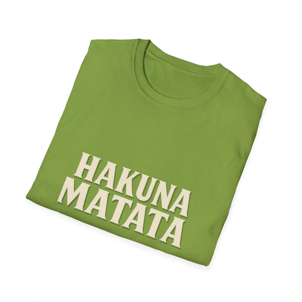 Hakuna Matata Unisex Softstyle T-Shirt, Motivational Tee, Gift for All Occasions, Relaxation Shirt, Fun Casual Wear