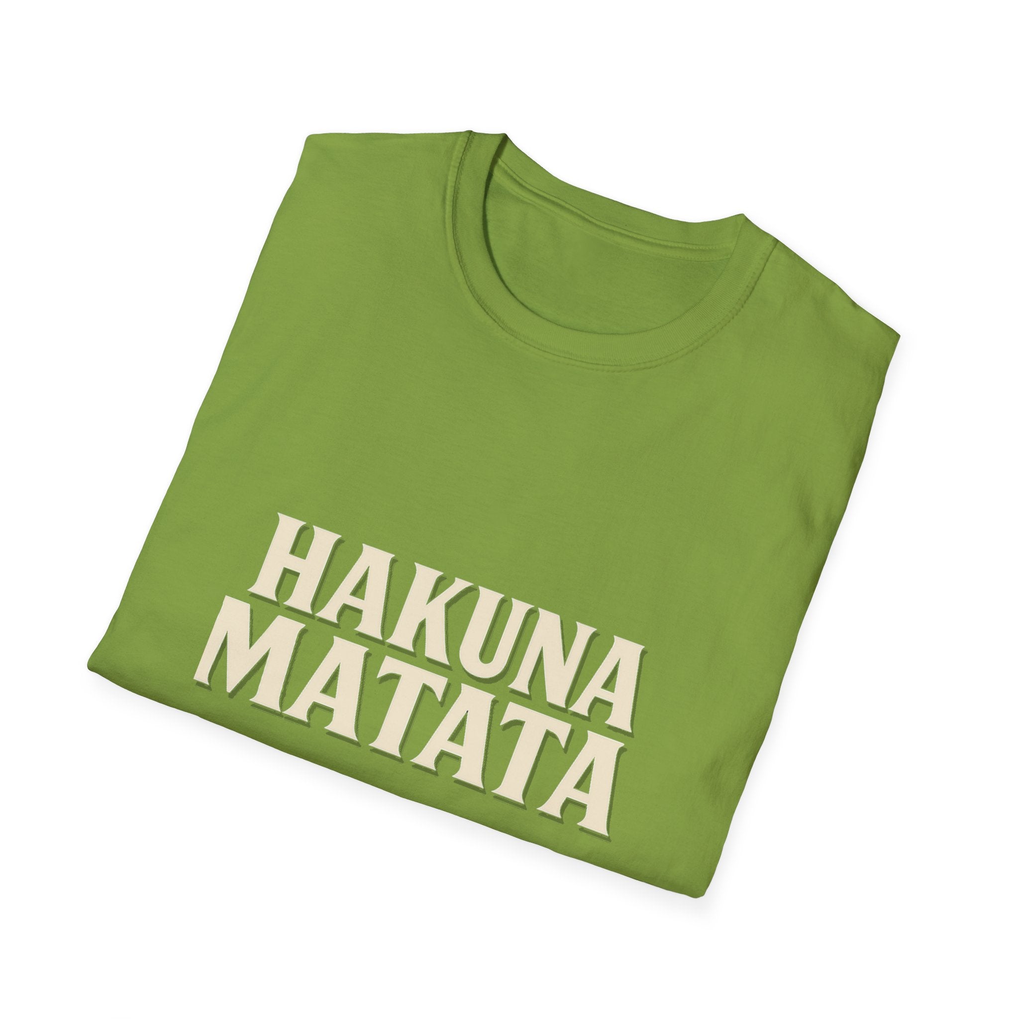 Hakuna Matata Unisex Softstyle T-Shirt, Motivational Tee, Gift for All Occasions, Relaxation Shirt, Fun Casual Wear