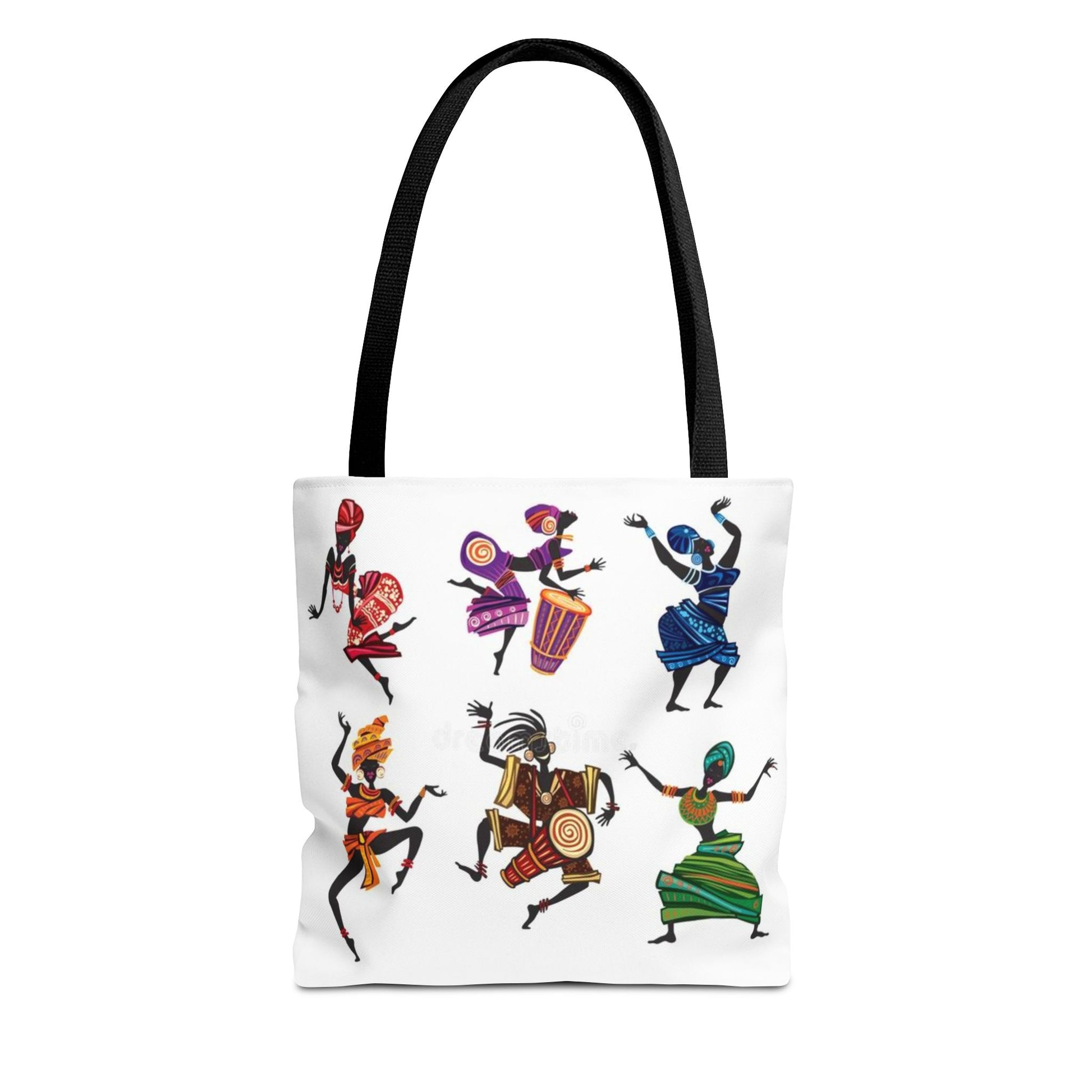 Afro Dance Vibes Tote Bag – Colorful African Dancers Print