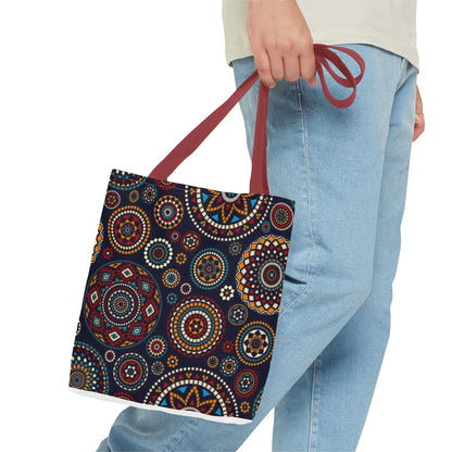 African Print Tote Bag – Echo Circles Pattern | Cultural Heritage Design