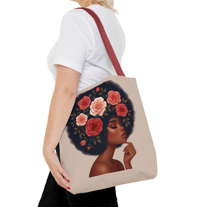 Afro Melanine Woman Tote Bag