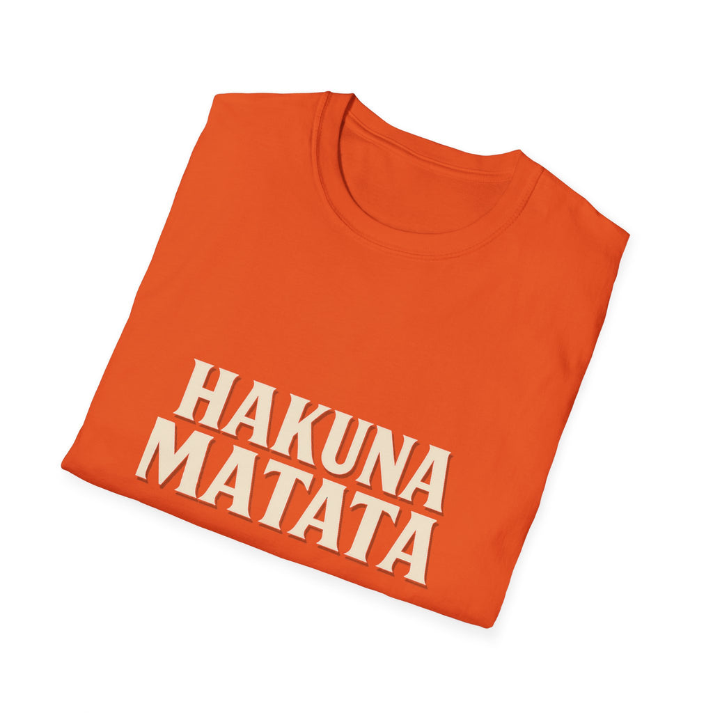 Hakuna Matata Unisex Softstyle T-Shirt, Motivational Tee, Gift for All Occasions, Relaxation Shirt, Fun Casual Wear