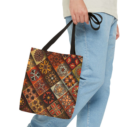 Ethnic Mosaic Art Tote Bag – Colorful, Durable, and Stylish