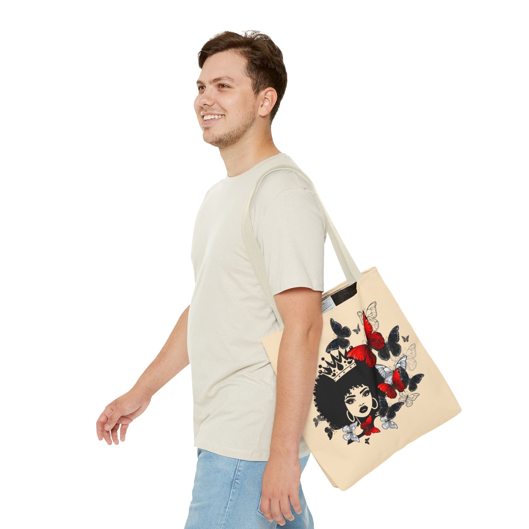 Queen Butterfly Ethnic Art Tote Bag