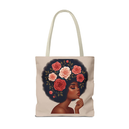 Afro Melanine Woman Tote Bag