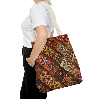 Ethnic Mosaic Art Tote Bag – Colorful, Durable, and Stylish
