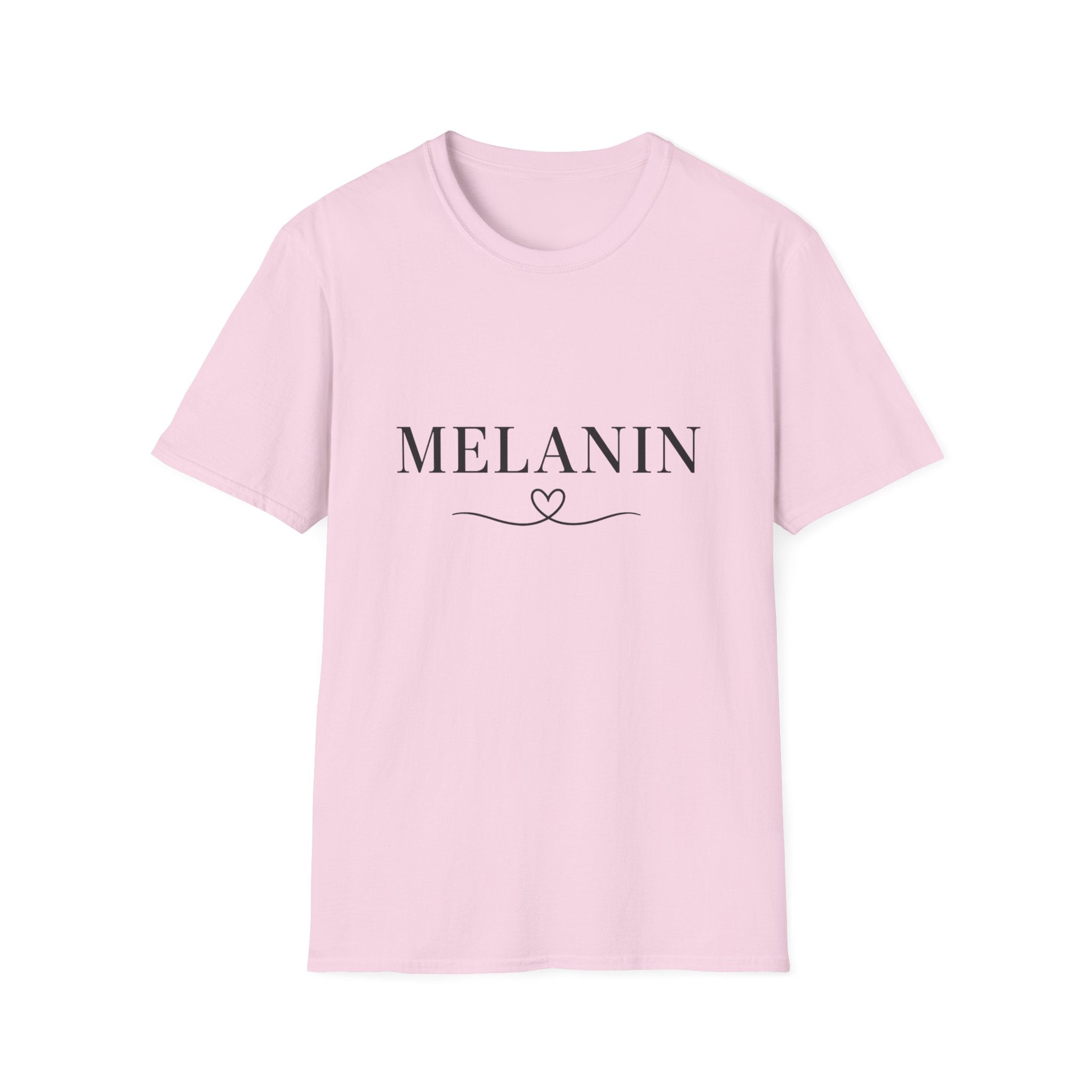 Melanin Heart Unisex Softstyle T-Shirt | Gift for Her, Casual Wear, Positive Vibes, Diversity Tee, Summer Fashion