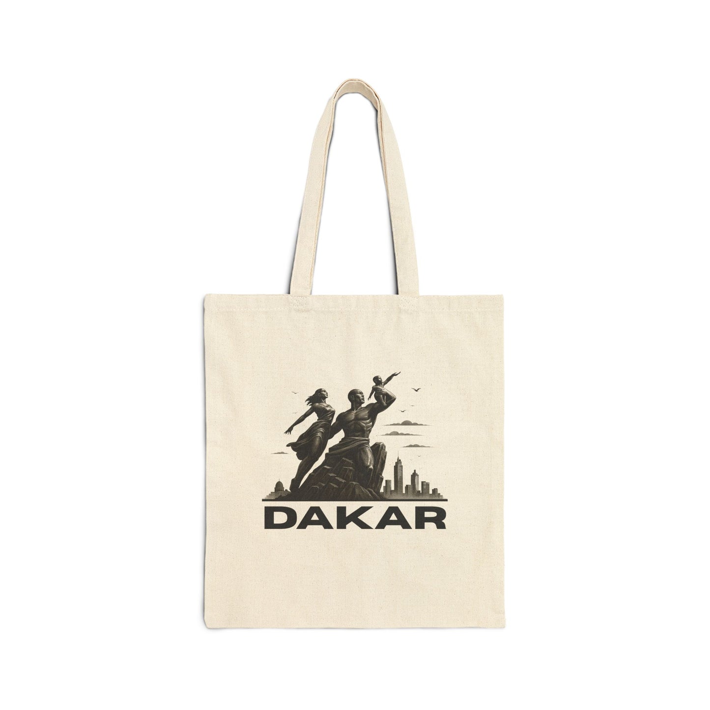 Dakar Inspired Cotton Canvas Tote Bag, Eco-Friendly Shopping Bag, Beach Tote, Travel Accessory, Art Lover Gift, Stylish Carryall