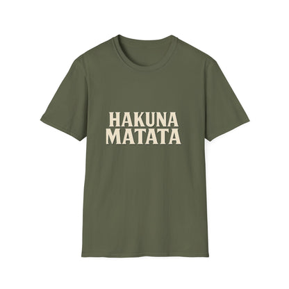Hakuna Matata Unisex Softstyle T-Shirt, Motivational Tee, Gift for All Occasions, Relaxation Shirt, Fun Casual Wear