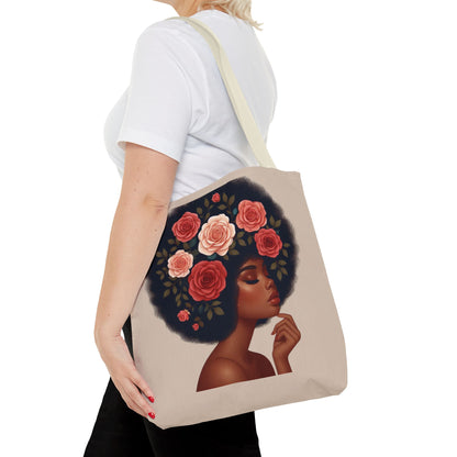 Afro Melanine Woman Tote Bag