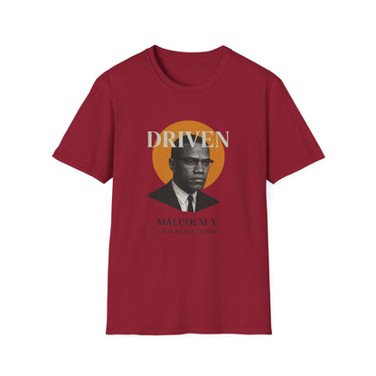 Driven Malcolm X Unisex Softstyle T-Shirt - Celebrate Civil Rights Leadership