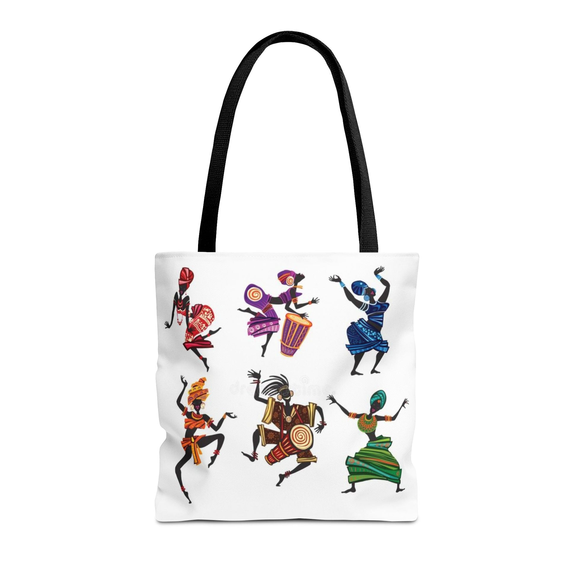 Afro Dance Vibes Tote Bag – Colorful African Dancers Print