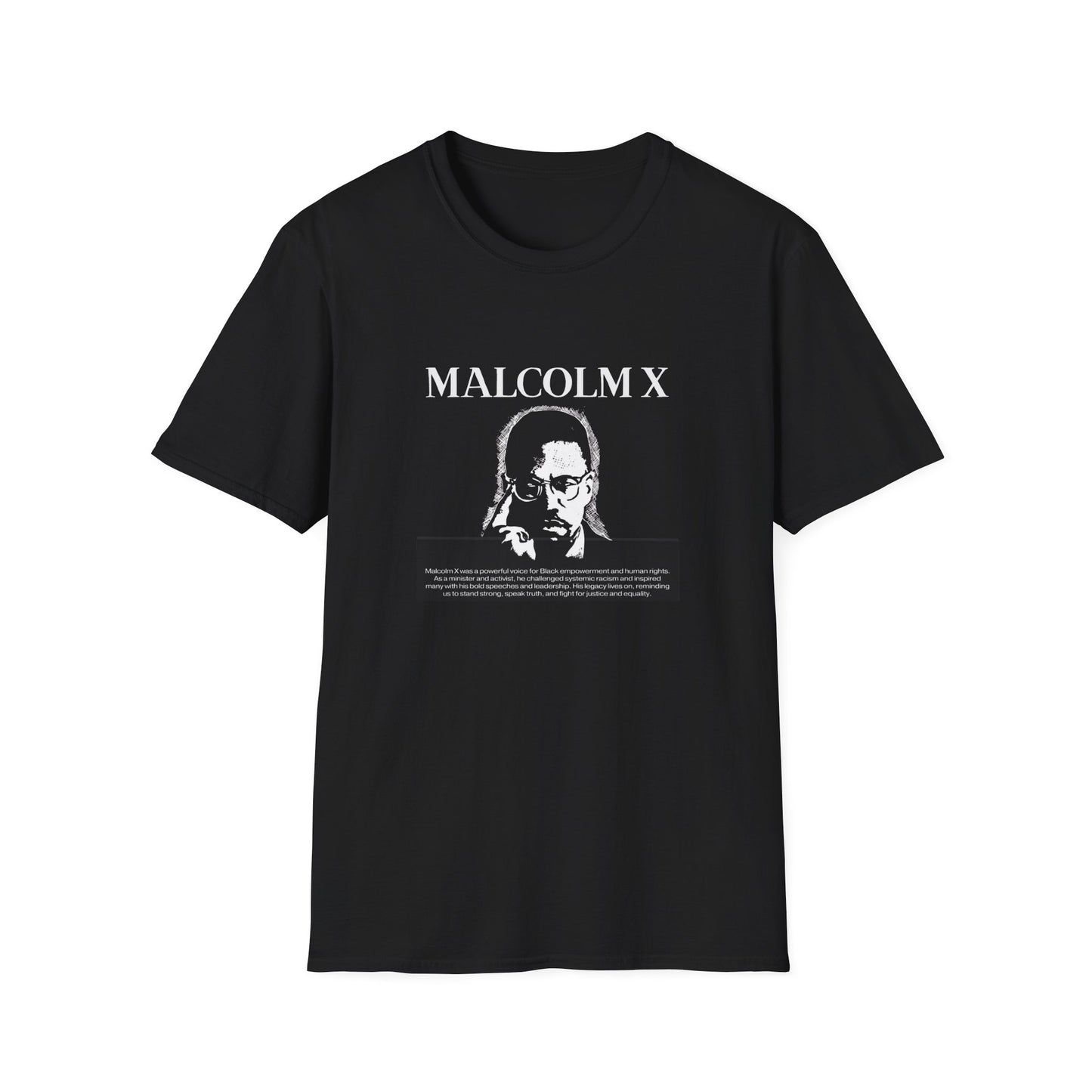 Malcolm X Tribute T-Shirt, Inspirational Tee, Activist Shirt, Unisex Graphic Tee, Social Justice Apparel, Black History Month