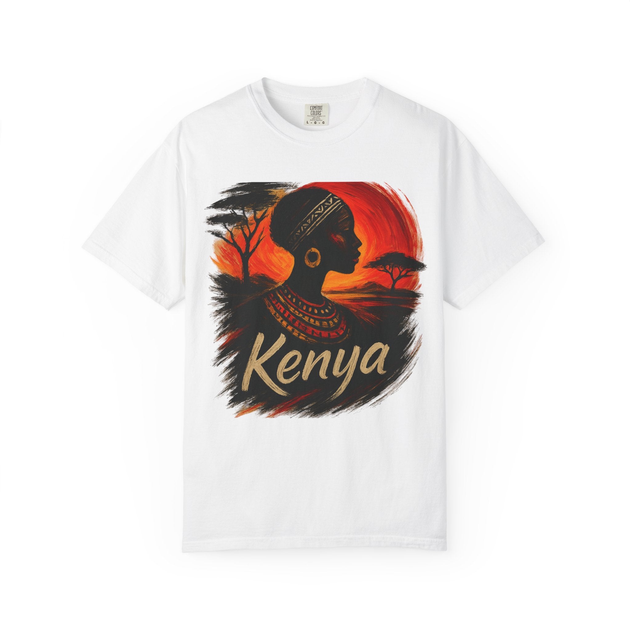 Kenya Sunset Unisex Tee - African Culture Inspired T-Shirt