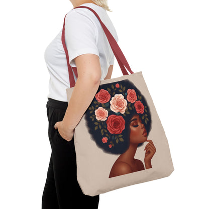 Afro Melanine Woman Tote Bag