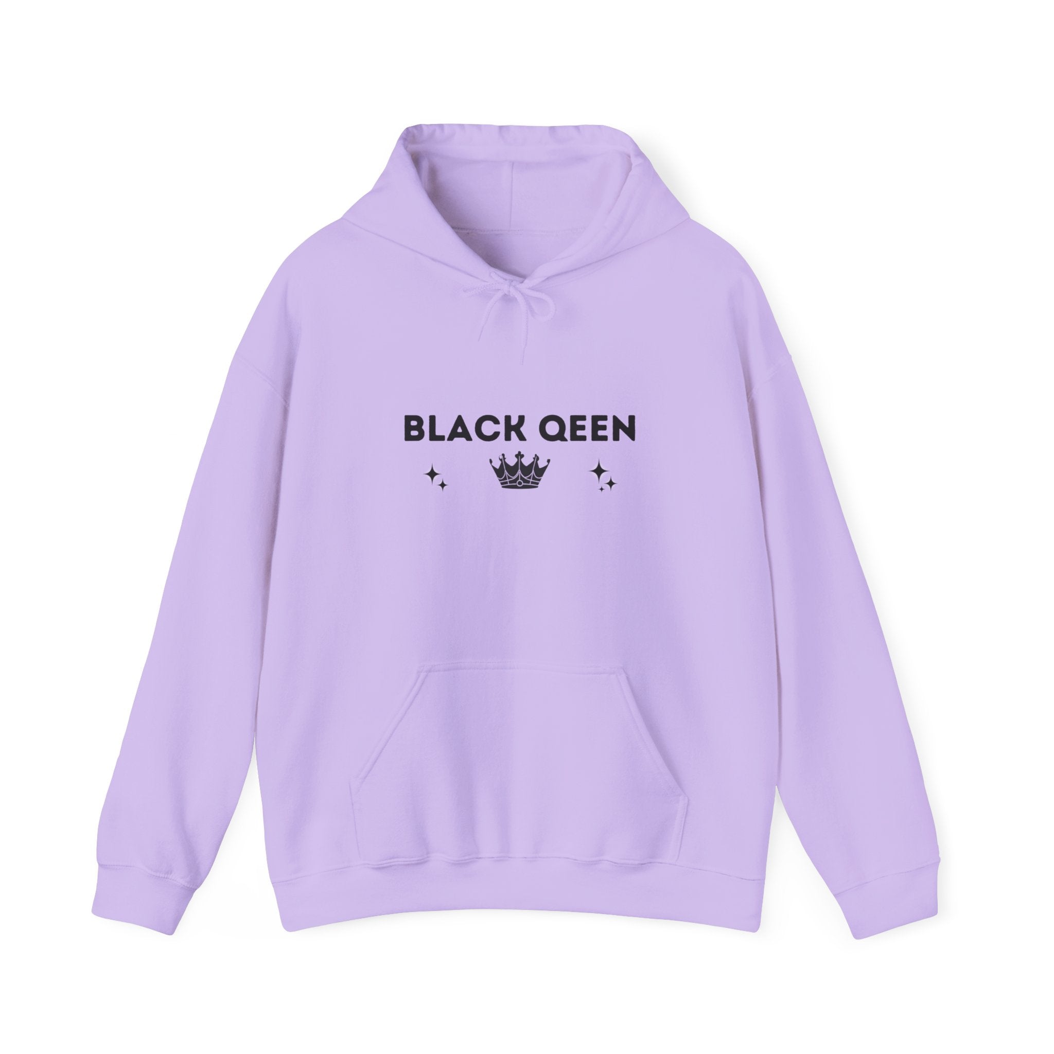 Black Queen Hooded Sweatshirt - Cozy Unisex Heavy Blend for Empowerment