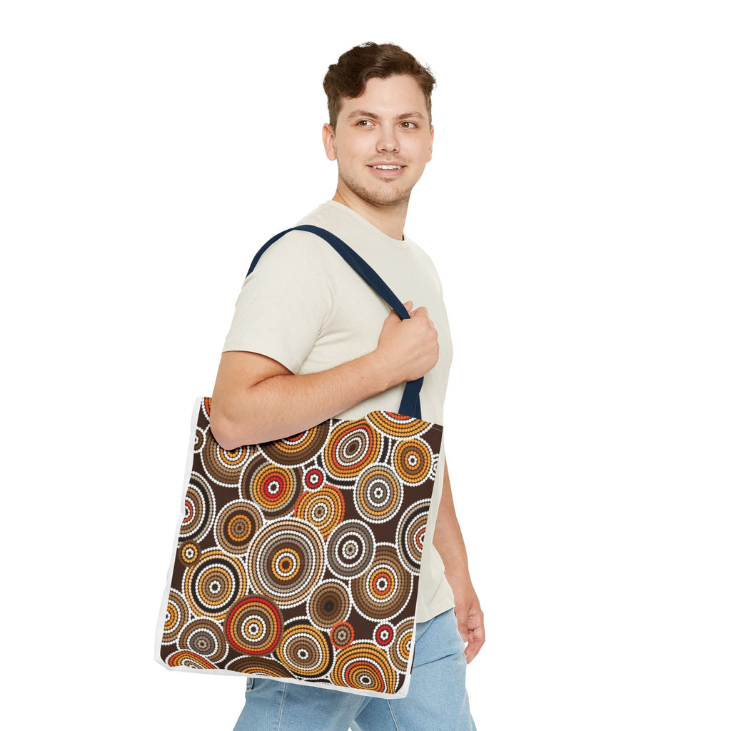 African Print Tote Bag – Echo Circles Pattern | Cultural Heritage Design