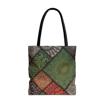 Ethnic Mosaic Art Tote Bag – Colorful, Durable, and Stylish