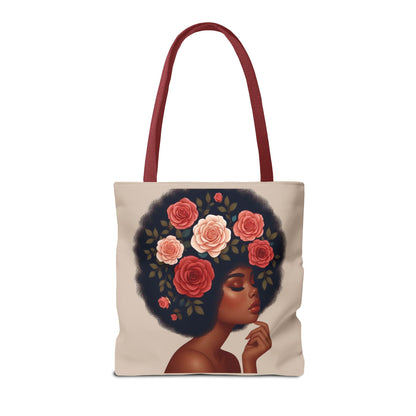 Afro Melanine Woman Tote Bag