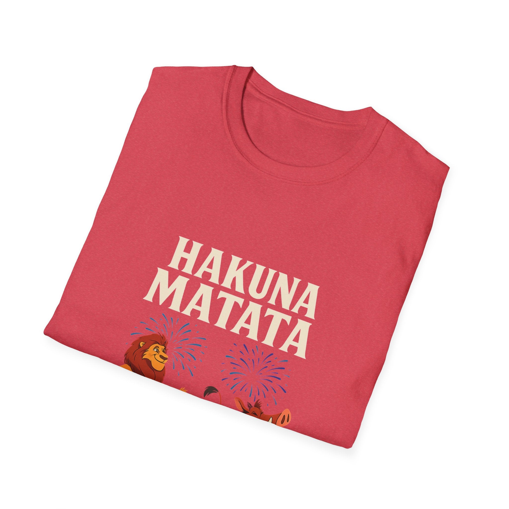 Hakuna Matata Tee, Unisex Softstyle T-Shirt, Fun Graphic Shirt, Gift for Friends, Casual Wear, Summer Tee, Disney Inspired