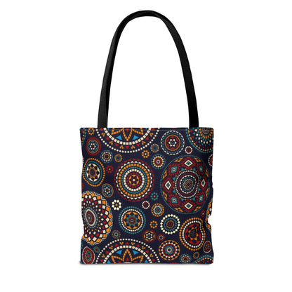 African Print Tote Bag – Echo Circles Pattern | Cultural Heritage Design