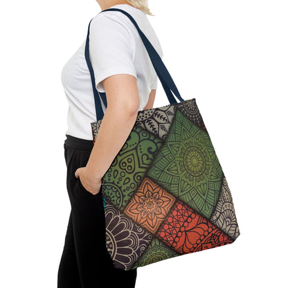 Ethnic Mosaic Art Tote Bag – Colorful, Durable, and Stylish