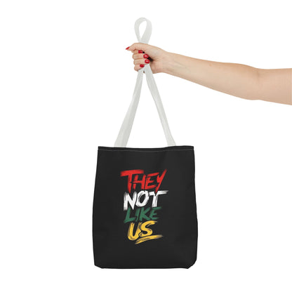 Vibrant Statement Tote Bag with 'They Not Like Us' Design, Eco-Friendly Shopping, Beach, Everyday Use, Gift for Friends