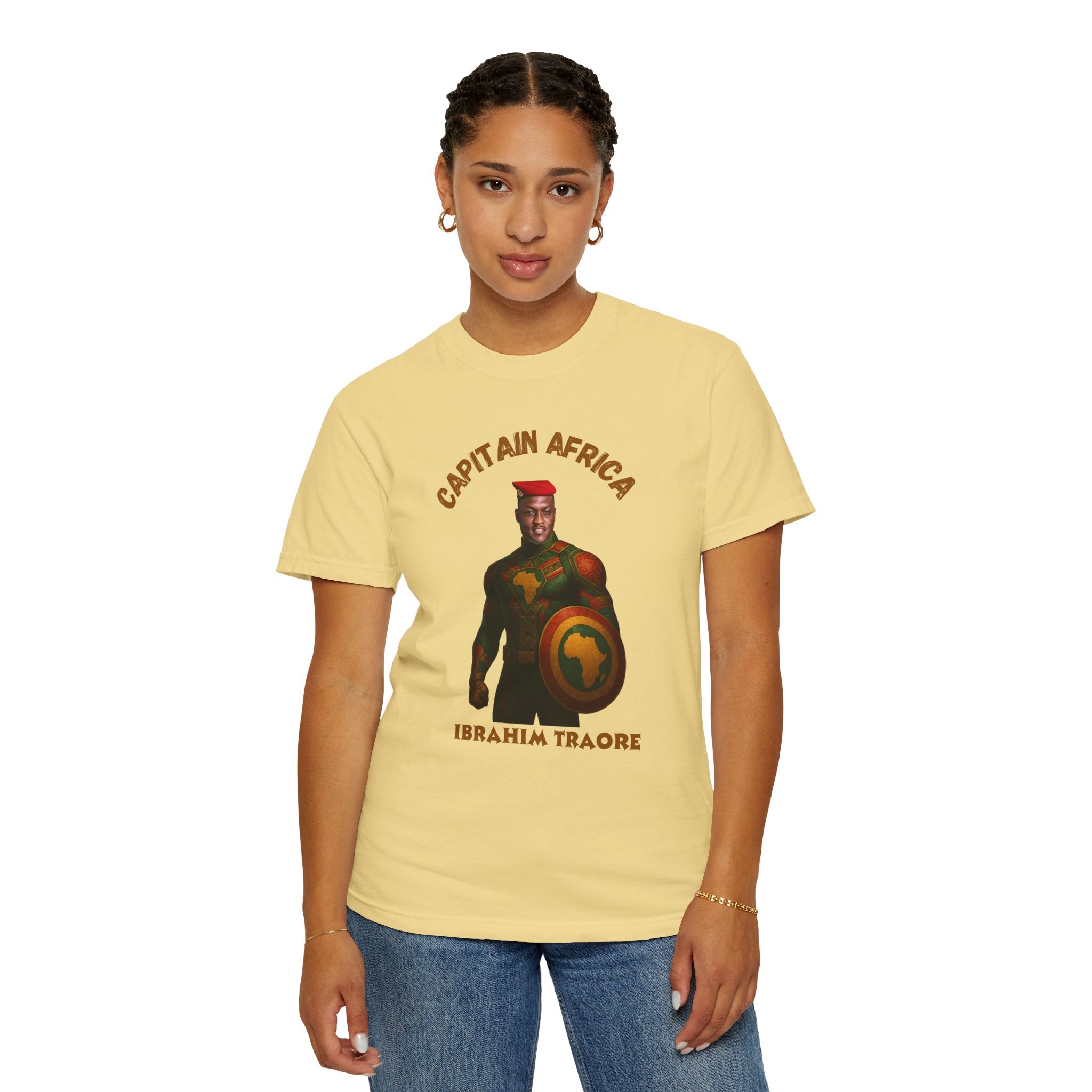 Captain Africa Unisex Garment-Dyed T-Shirt - Celebrate Heritage and Strength