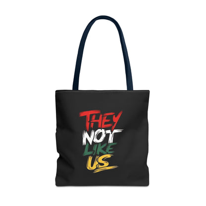 Vibrant Statement Tote Bag with 'They Not Like Us' Design, Eco-Friendly Shopping, Beach, Everyday Use, Gift for Friends