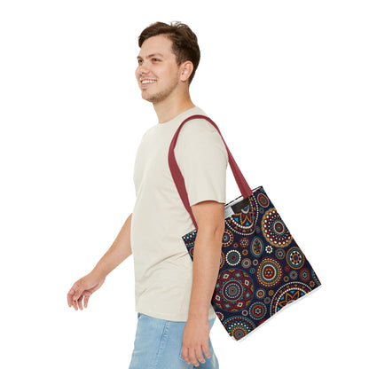 African Print Tote Bag – Echo Circles Pattern | Cultural Heritage Design