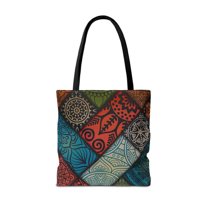 Ethnic Mosaic Art Tote Bag – Colorful, Durable, and Stylish