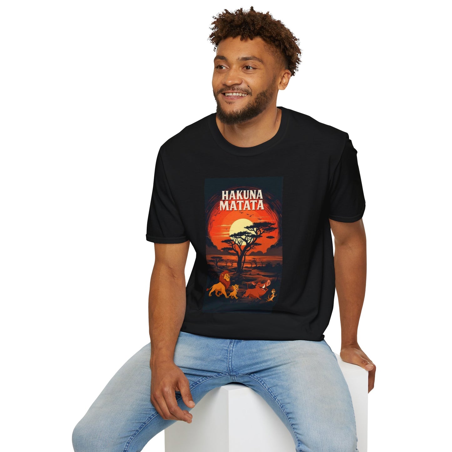 Hakuna Matata Unisex T-Shirt, Softstyle Tee, Fun Casual Wear, Gift for Disney Lovers, Animal Theme Shirt, Every Day Comfort