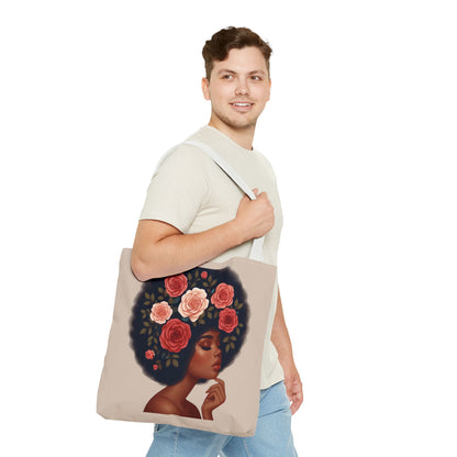 Afro Melanine Woman Tote Bag