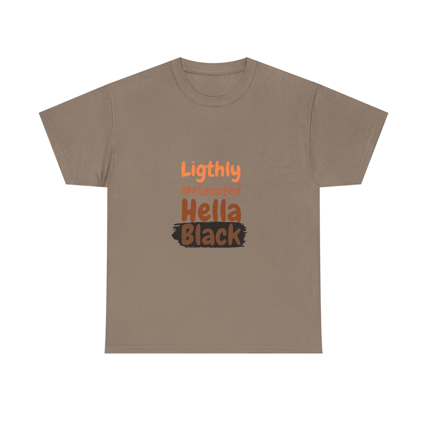 Lightly melanated Hell Black Tee