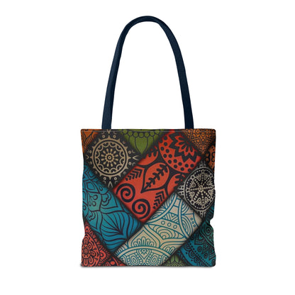Ethnic Mosaic Art Tote Bag – Colorful, Durable, and Stylish