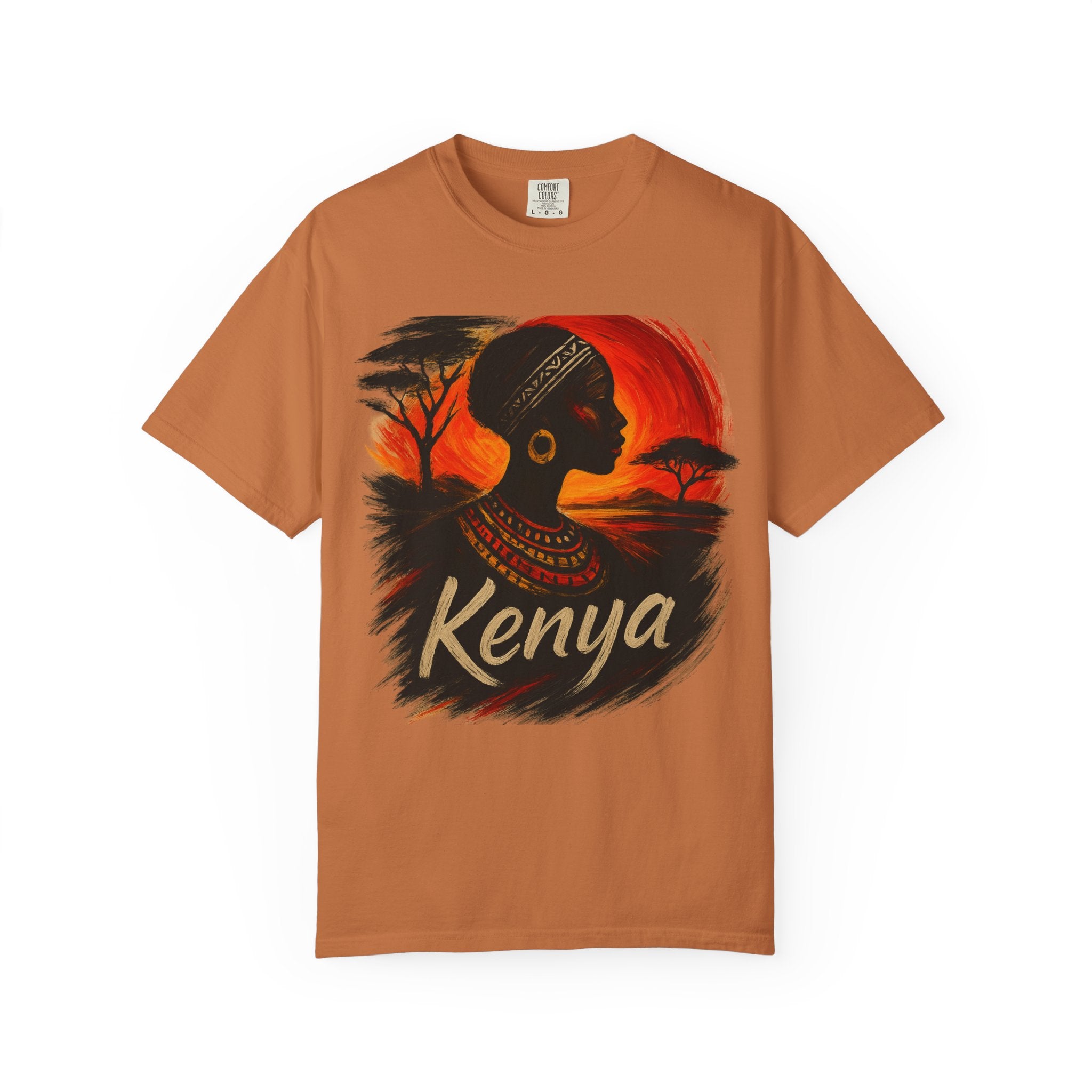 Kenya Sunset Unisex Tee - African Culture Inspired T-Shirt