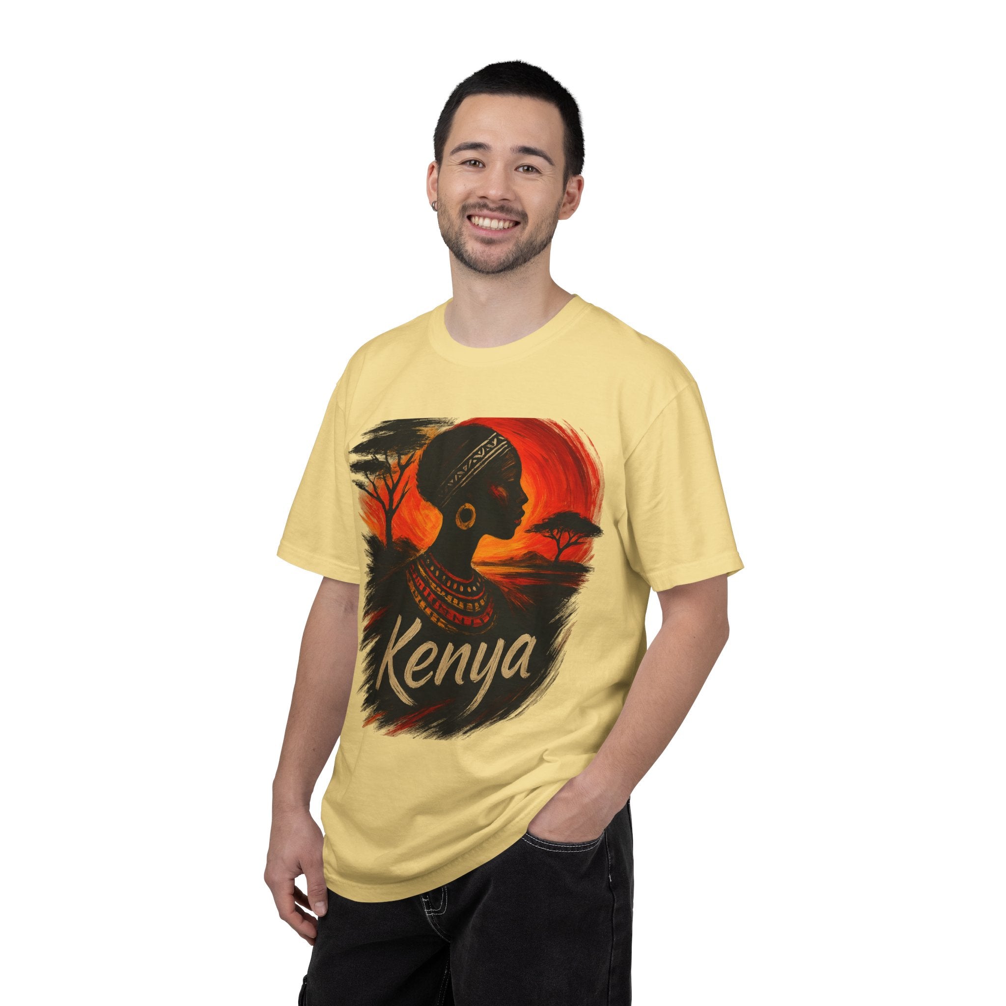 Kenya Sunset Unisex Tee - African Culture Inspired T-Shirt