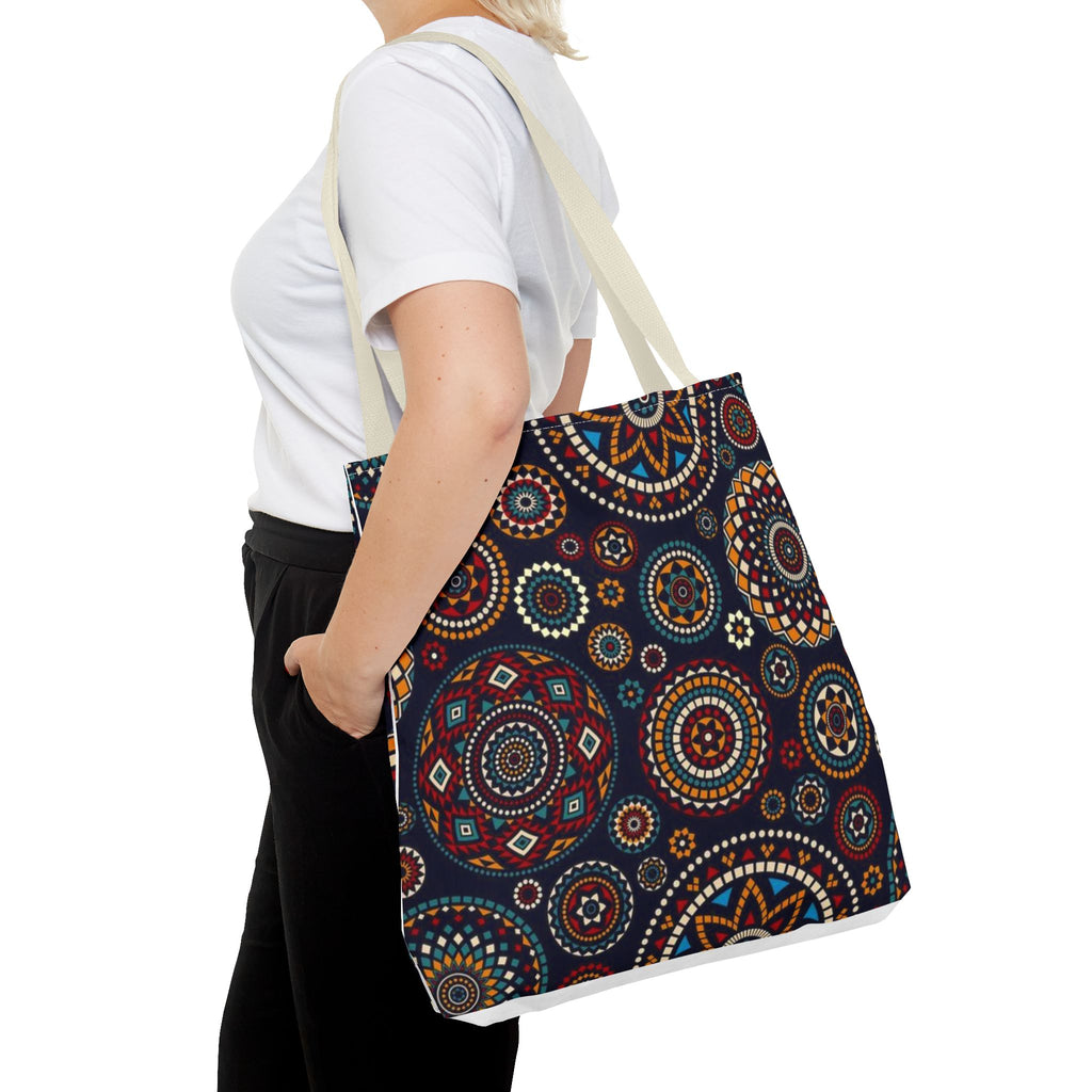 African Print Tote Bag – Echo Circles Pattern | Cultural Heritage Design