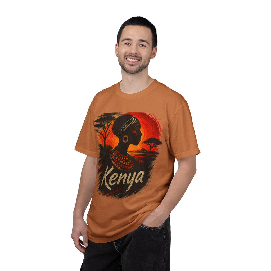 Kenya Sunset Unisex Tee - African Culture Inspired T-Shirt