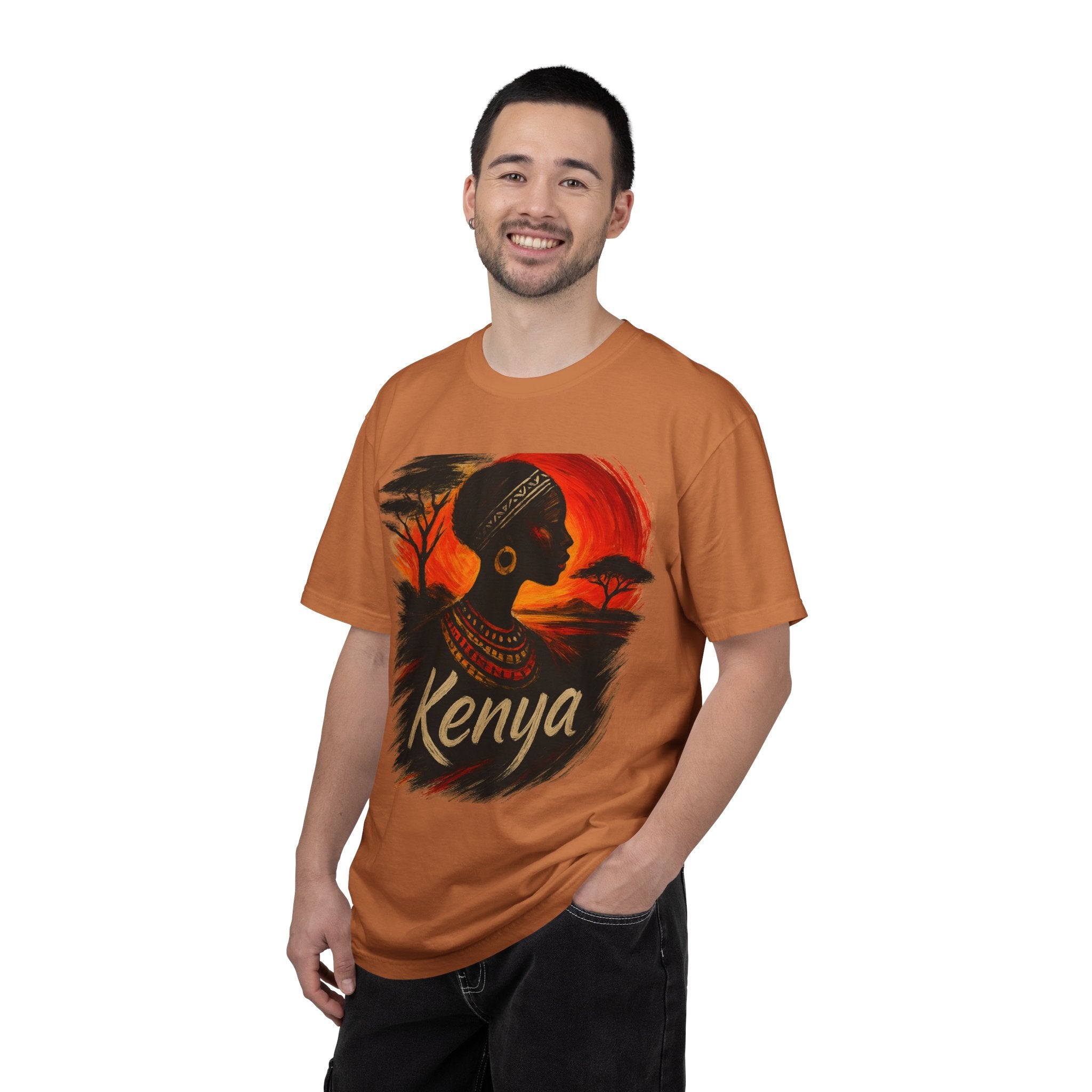 Kenya Sunset Unisex Tee - African Culture Inspired T-Shirt