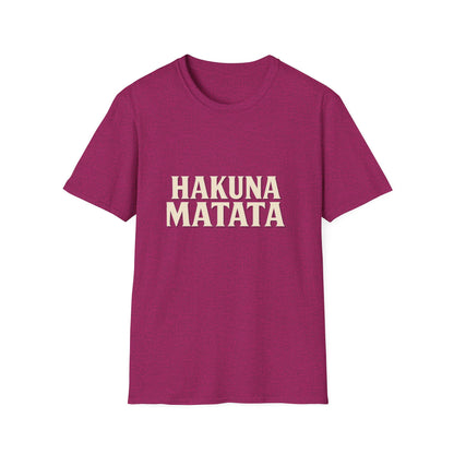 Hakuna Matata Unisex Softstyle T-Shirt, Motivational Tee, Gift for All Occasions, Relaxation Shirt, Fun Casual Wear