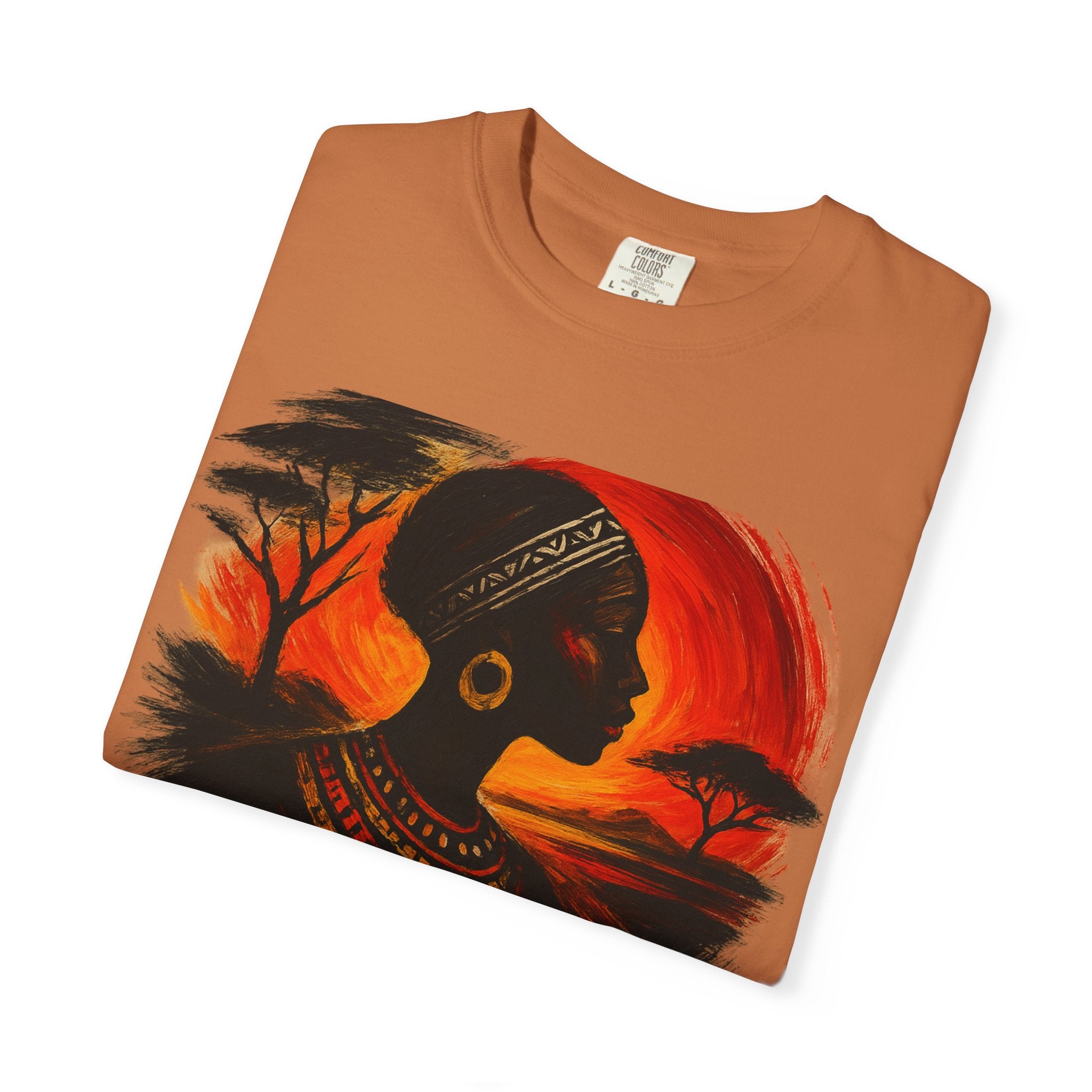 Kenya Sunset Unisex Tee - African Culture Inspired T-Shirt