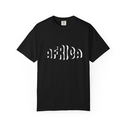 Africa Unisex Garment-Dyed T-Shirt, Casual Tee, Travel Shirt, Gift for Africa Lovers, Unisex Apparel, Summer Fashion