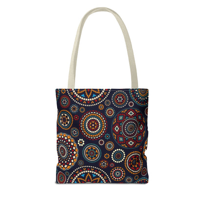 African Print Tote Bag – Echo Circles Pattern | Cultural Heritage Design