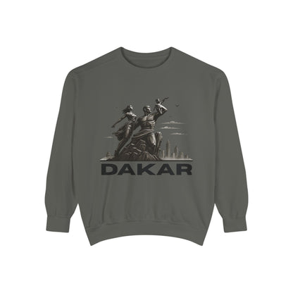 Dakar Graphic Sweatshirt, Unisex Streetwear, Cozy Fall Apparel, Vintage Style, Gift for Travel Lovers