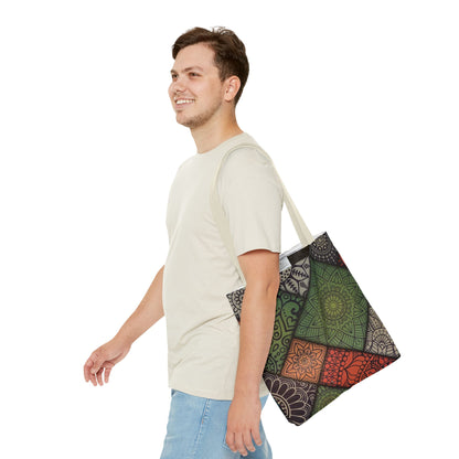Ethnic Mosaic Art Tote Bag – Colorful, Durable, and Stylish