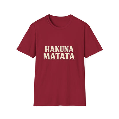 Hakuna Matata Unisex Softstyle T-Shirt, Motivational Tee, Gift for All Occasions, Relaxation Shirt, Fun Casual Wear